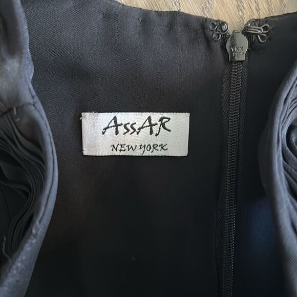 LIKE NEW ASSAR NEW YORK 100% SILK COCKTAIL DRESS SIZE 2 - Picture 6 of 7